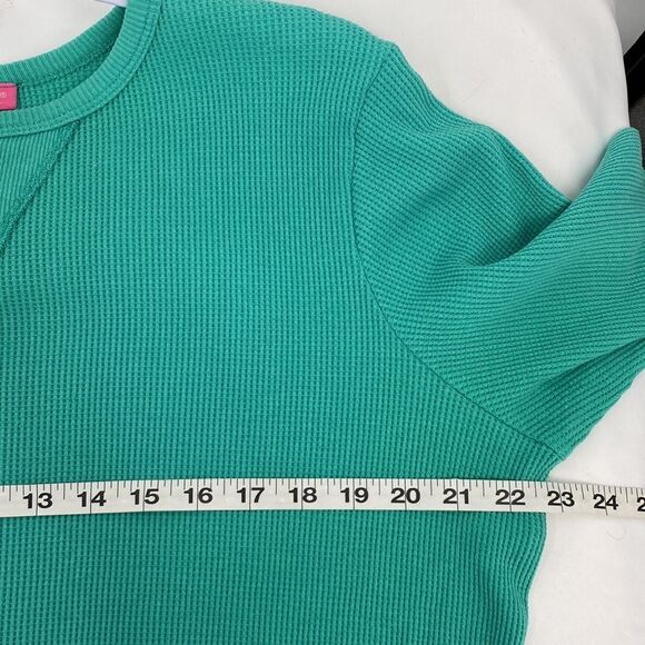 Woman Within  Round Neck Long Raglan Sleeve Knit Pullover Sweater Green Large - Picture 8 of 9